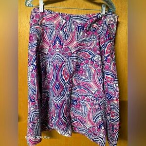 Talbots Pink and Blue Paisley Skirt